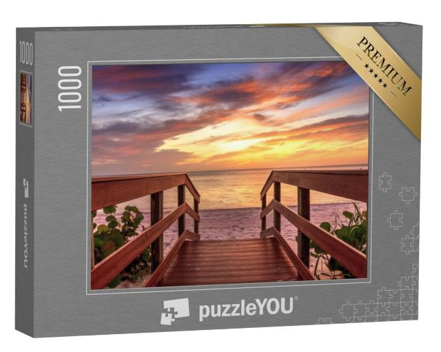 Puzzel 1000 stukjes „Zonsondergang aan de kust van Naples, Florida“