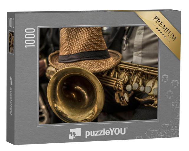 Puzzel 1000 stukjes „Indruk met saxofoon“