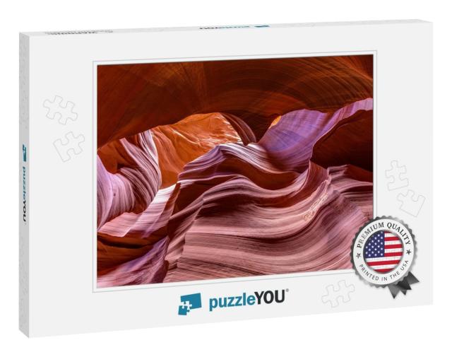 Lower Antelope Sandstone Beauty. Colorful Sandstone Forma... Jigsaw Puzzle