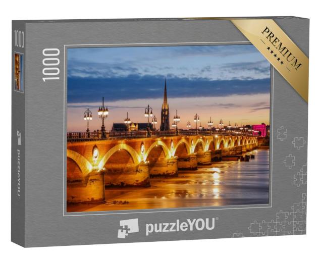 Puzzel 1000 stukjes „Pont de Pierre in Bordeaux, Frankrijk“