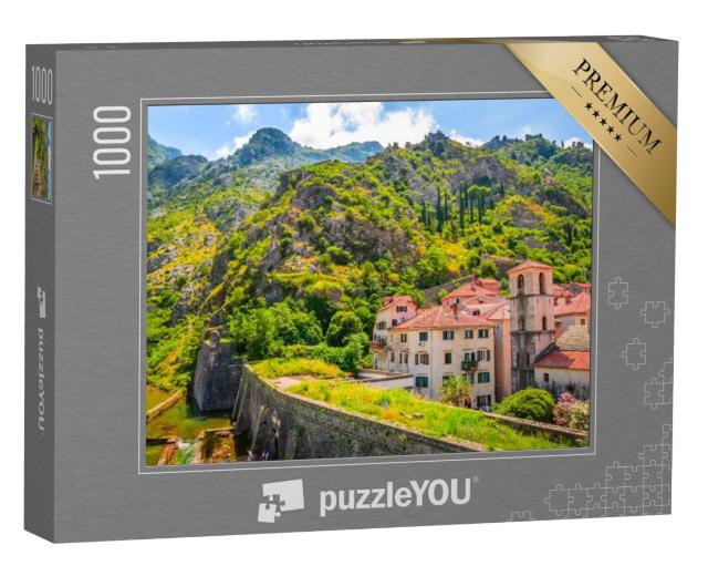 Puzzel 1000 stukjes „Prachtig gelegen oude stadscentrum van Kotor, Montenegro“