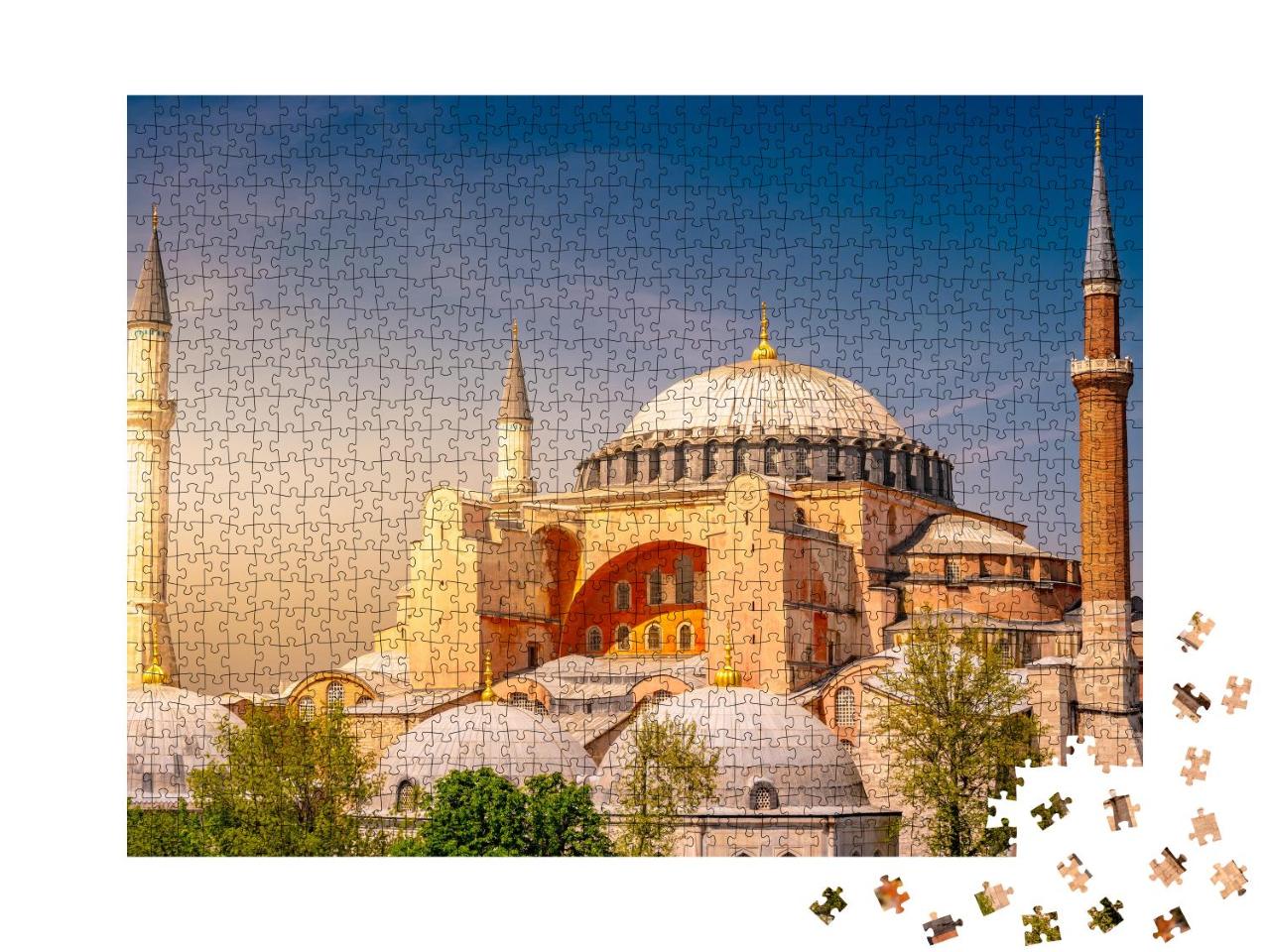 Puzzle 1000 Teile „Beeindruckende Hagia Sophia, berühmtes Wahrzeichen von Istanbul“