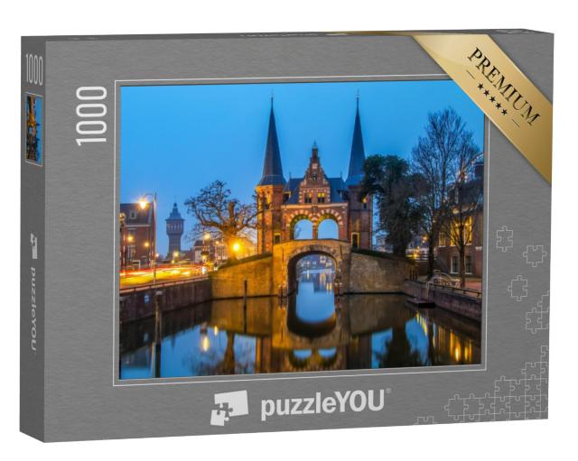 Puzzel 1000 stukjes „De waterpoort in Sneek, Friesland“