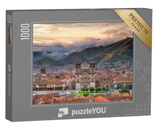 Puzzel 1000 stukjes „Ochtendzon op het Plaza de Armas, Cusco“