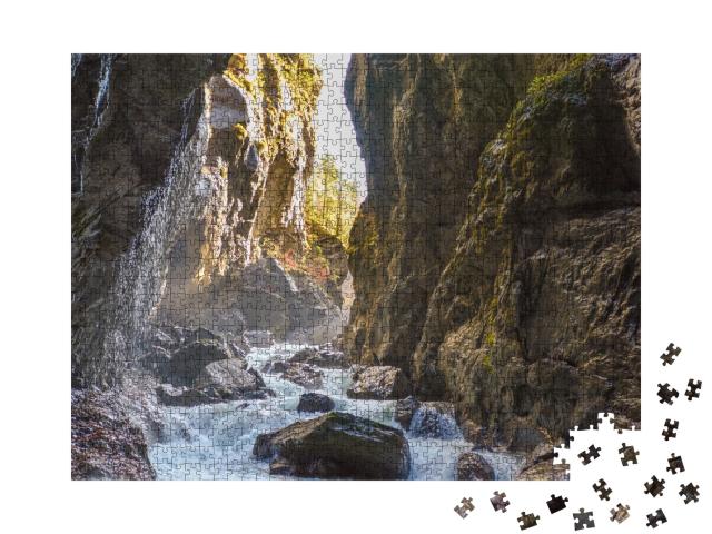 Puzzle 1000 Teile „Wilde Partnachklamm in Garmisch-Partenkirchen, Deutschland“