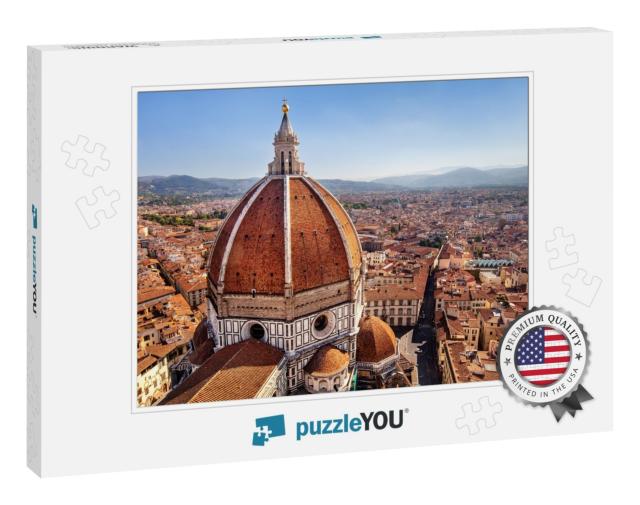 View of the Cathedral Santa Maria Del Fiore in Florence... Jigsaw Puzzle