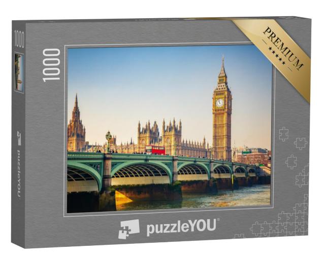 Puzzel 1000 stukjes „Wereldberoemde monumenten: Big Ben en Westminster Bridge in Londen“