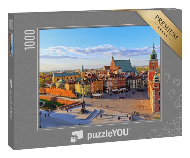 Puzzle 1000 Teile „Blick von oben auf Warschau mit Altstadt, Polen“