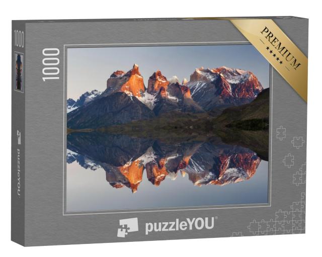 Puzzel 1000 stukjes „Majestueus berglandschap, Nationaal Park Torres del Paine, Chili“