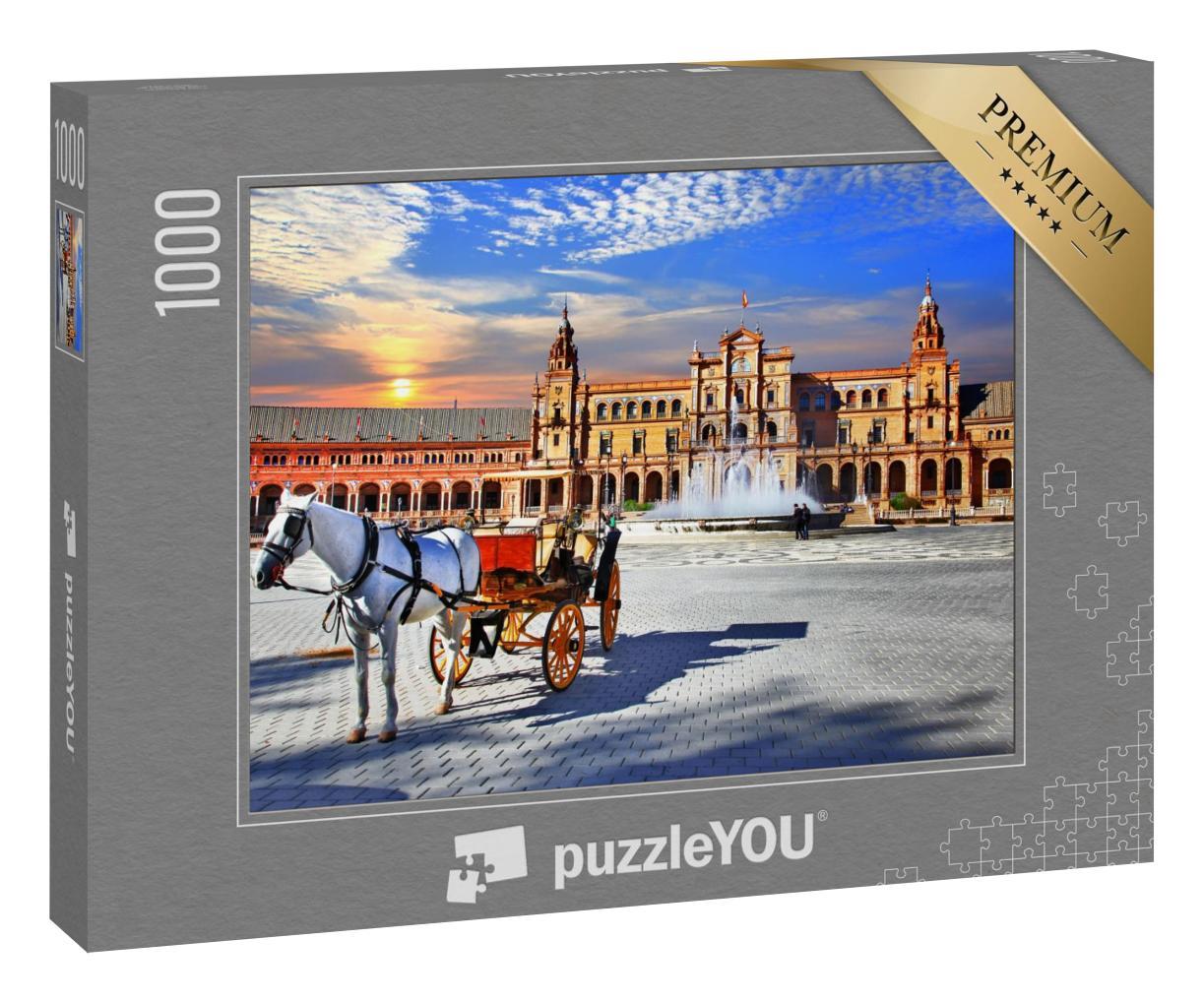 Puzzle 1000 Teile „Piazza Espana in Sevilla, Andalusien, Spanien“
