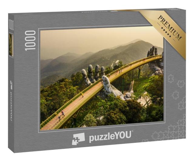 Puzzle 1000 Teile „Ba Na Hill in Da Nang, Vietnam: auf Händen getragene Brücke“