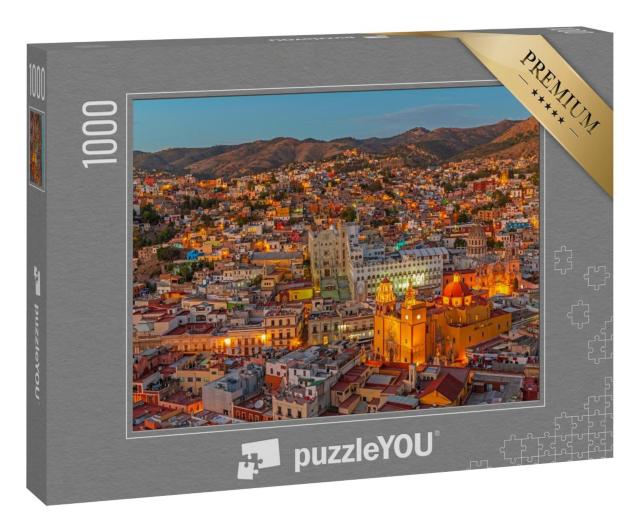 Puzzle 1000 Teile „Abendliches Stadtbild von Guanajuato in Mexiko“
