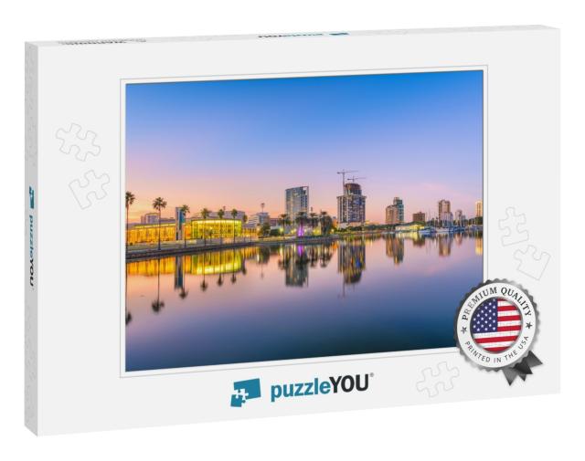 St. Petersburg, Florida, USA Downtown City Skyline At Twil... Jigsaw Puzzle