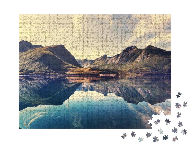 Puzzle 1000 Teile „Landschaft in Norwegen“
