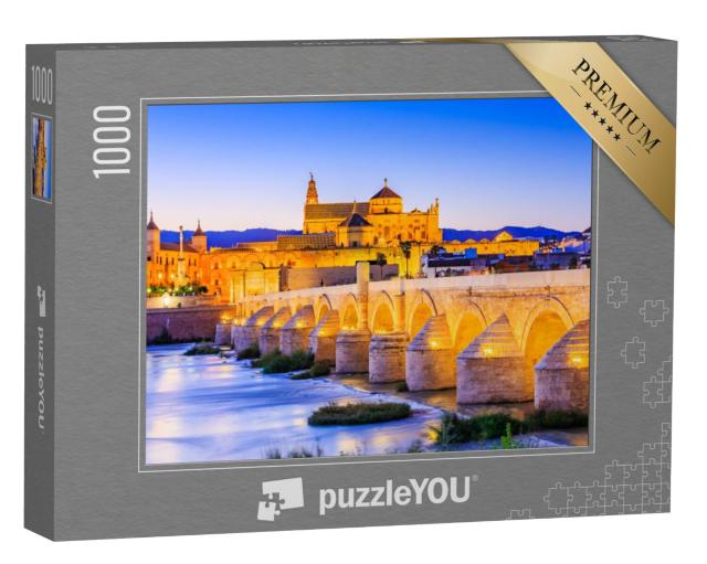 Puzzel 1000 stukjes „Córdoba: Romeinse brug over de rivier Guadalquivir naar de Grote Moskee“