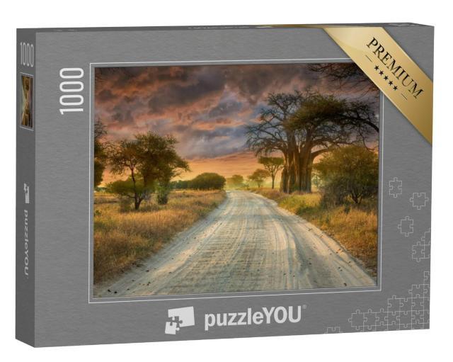 Puzzel 1000 stukjes „De beste manier voor een gamedrive in het Serengeti natuurpark in Tanzania“