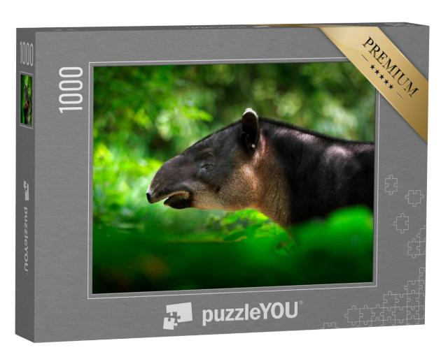 Puzzel 1000 stukjes „Close-up van een tapir“