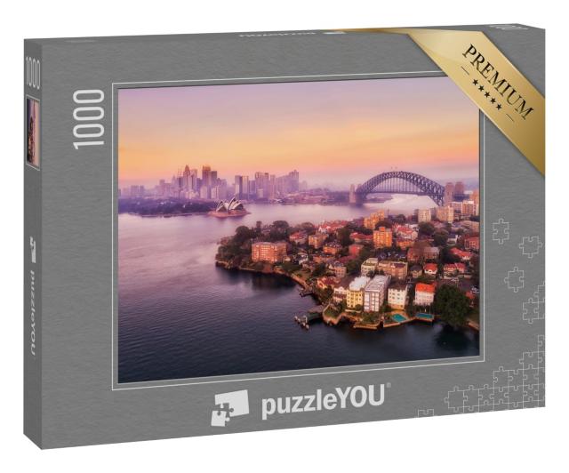 Puzzle 1000 Teile „Vogeperspektive auf Sydney mit Hafen und Harbour Bridge“