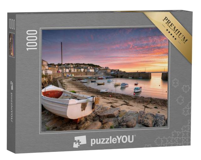 Puzzel 1000 stukjes „Adembenemende zonsopgang boven vissersboten, Cornwall, Engeland“