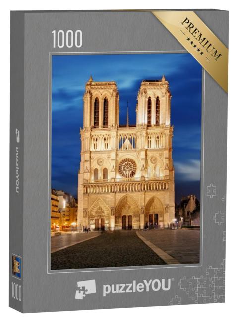 Puzzel 1000 stukjes „Notre Dame, bezienswaardigheid van Parijs, Frankrijk“