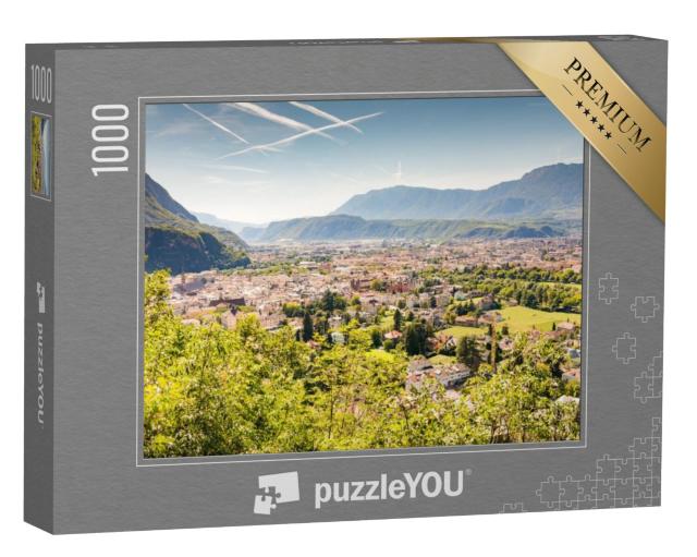 Puzzel 1000 stukjes „Uitzicht over Bolzano, Zuid-Tirol, Italië“