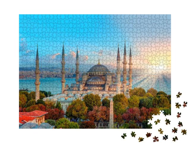 Puzzle 1000 Teile „Die Blaue Moschee in Istanbul, Türkei“