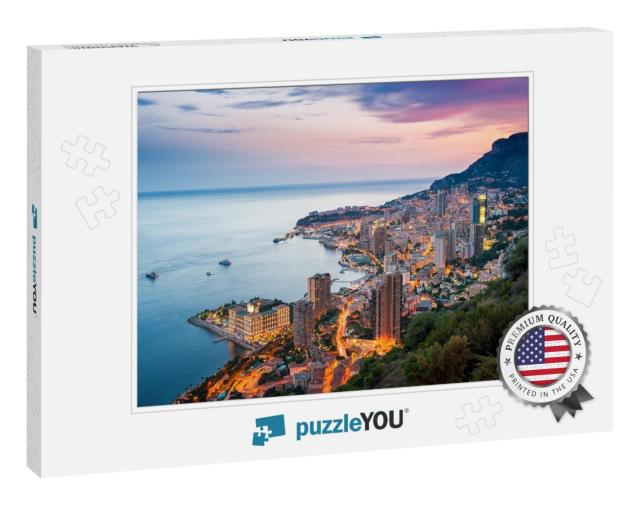 Evening View of Montecarlo, Monaco, Cote Dazur, Europe... Jigsaw Puzzle