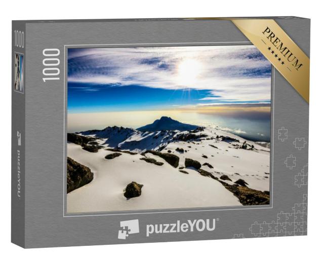 Puzzel 1000 stukjes „Sneeuw, ijs en gletsjers op de top van de Kilimanjaro“