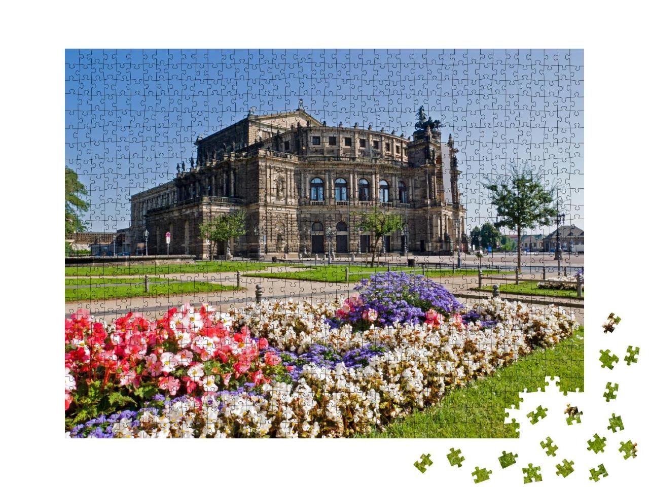 Puzzle 1000 Teile „Die berühmte Semperoper in Dresden, Deutschland“