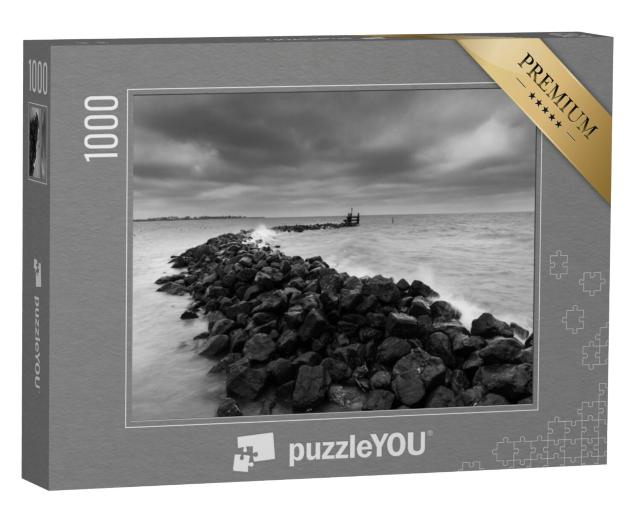 Puzzel 1000 stukjes „Stenen dammen in het Markermeer“