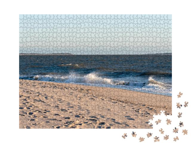 Puzzle 1000 Teile „Blick auf die Inseln Föhr und Amrum von der Hörnumer Odde“