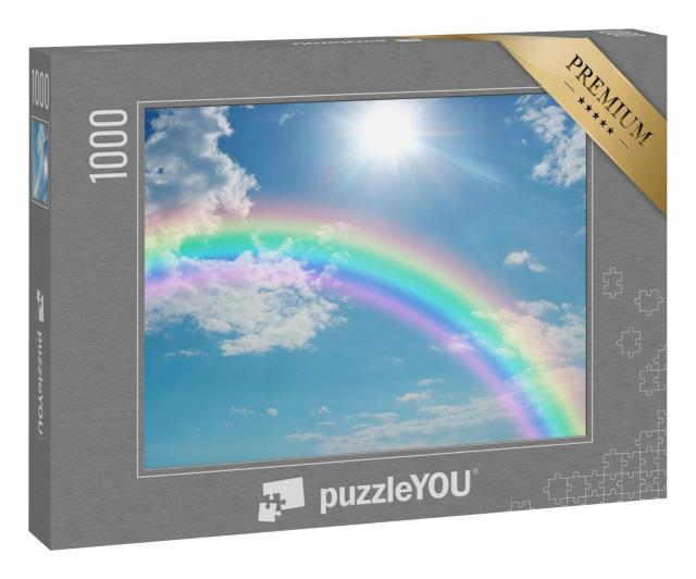 Puzzle 1000 Teile „Regenbogen an strahlendem Himmel“