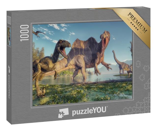 Puzzle „Spinosaurus und Deinonychus“