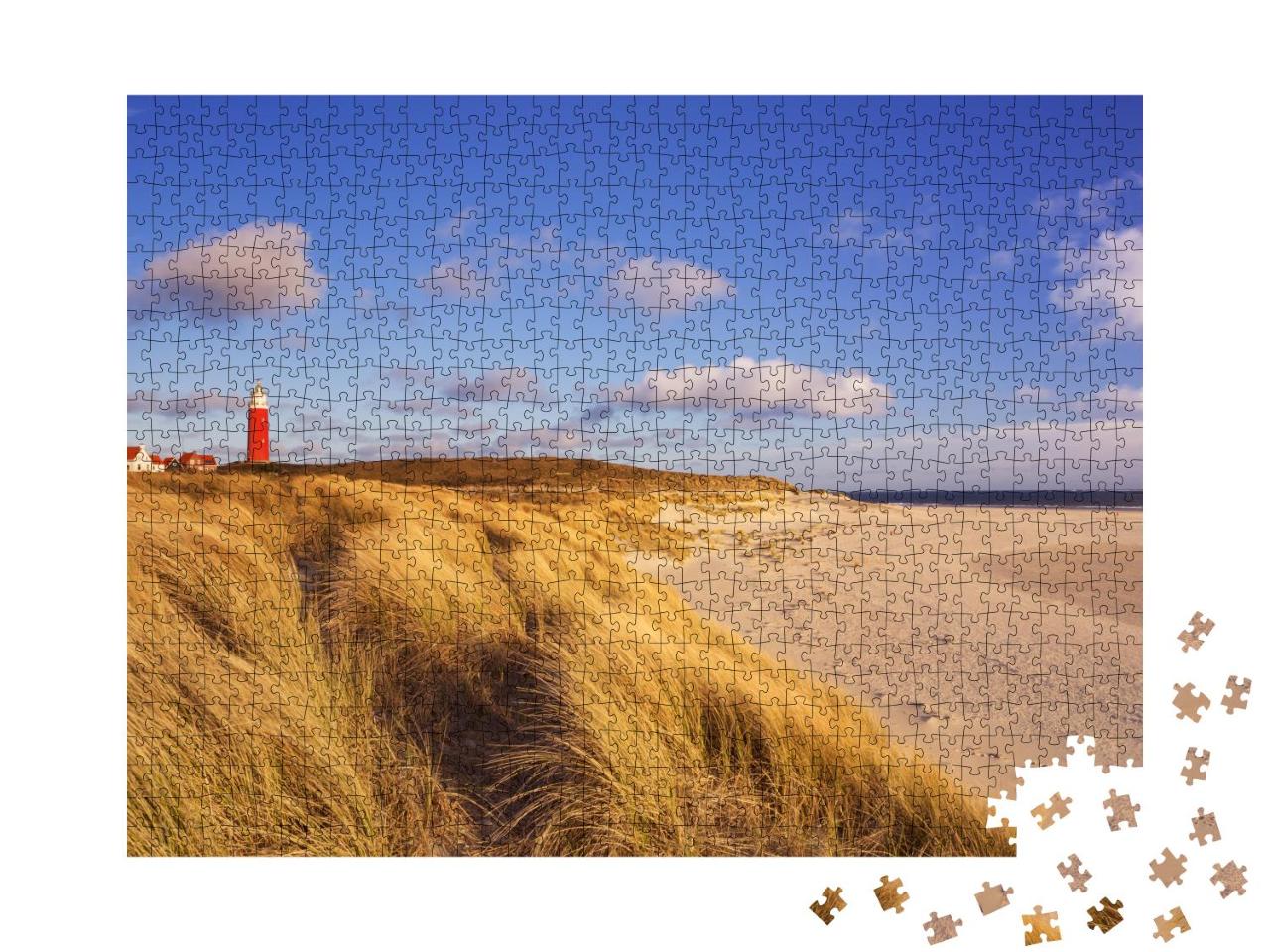 Puzzle 1000 Teile „Der Leuchtturm der Insel Texel in den Niederlanden“