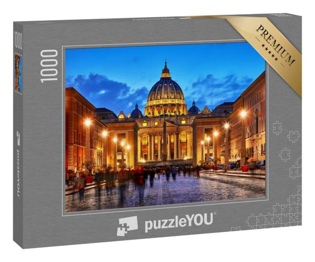 Puzzle 1000 Teile „Vatikanstadt in der Dämmerung“