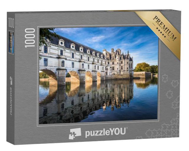 Puzzel 1000 stukjes „Chateau de Chenonceau aan de rivier de Cher, Loire-vallei, Frankrijk“