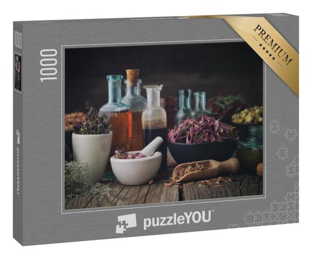 Puzzle 1000 Teile „Flaschen und Tinkturen der Kräutermedizin“