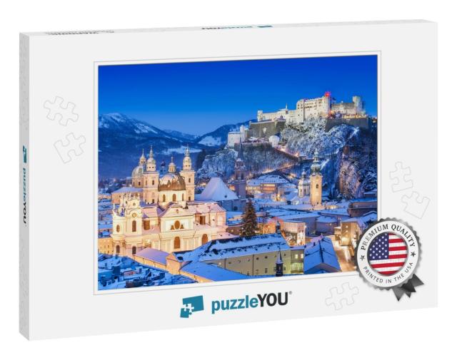 Beautiful View of the Historic City of Salzburg with Fest... Jigsaw Puzzle