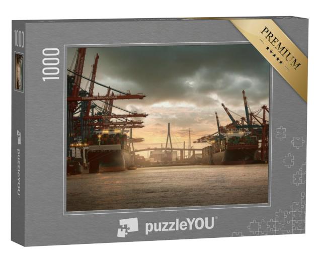 Puzzel 1000 stukjes „Haven van Hamburg“