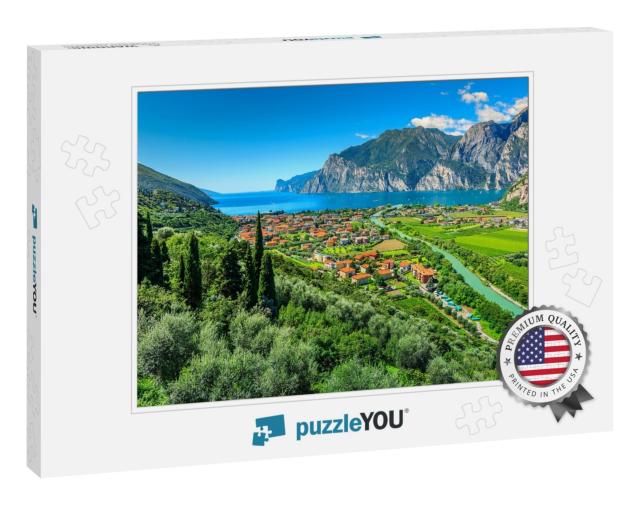 Lake Garda & Sarca River Near Torbole Town, Northern Ital... Jigsaw Puzzle