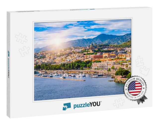 Beautiful Cityscape & Harbor of Messina, Sicily, Italy... Jigsaw Puzzle