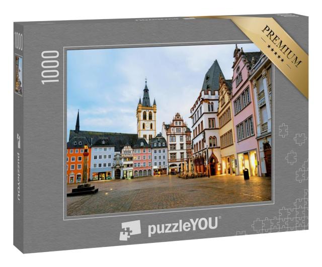 Puzzle 1000 Teile „Historische Fassaden am Hauptmarkt in Trier, Deutschland“