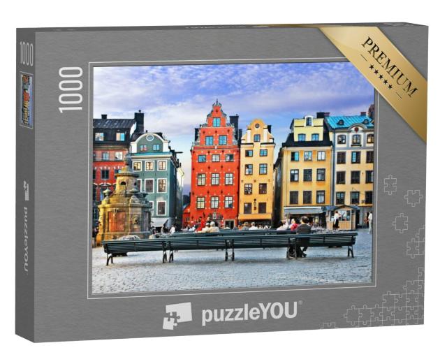 Puzzel 1000 stukjes „Oude binnenstad van Stockholm, Zweden“