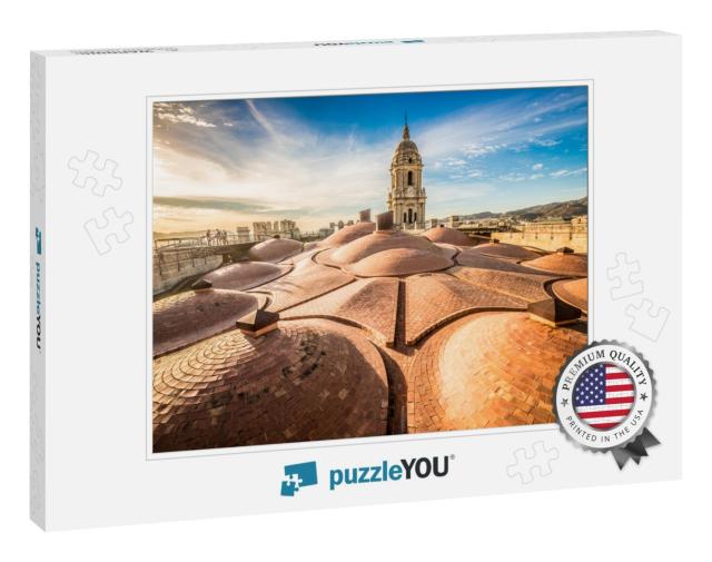 Nice Sunset on the Roof of Malaga Cathedral Malaga Spain... Jigsaw Puzzle