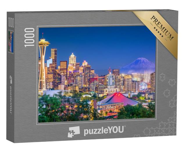 Puzzel 1000 stukjes „Skyline van Seattle, Washington, VS“