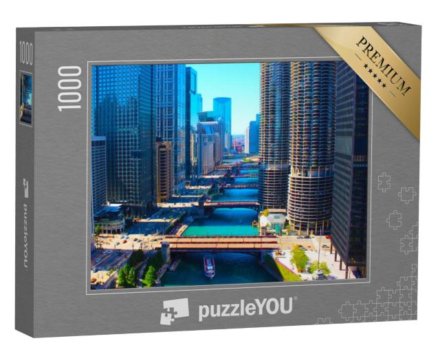 Puzzel 1000 stukjes „Rivier Chicago“