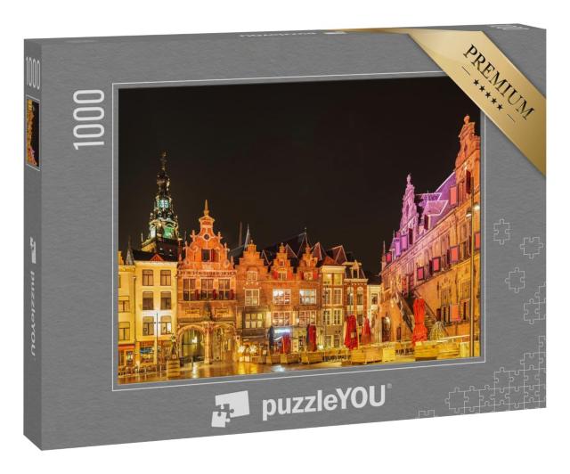 Puzzle 1000 Teile „Platz im der Altstadt von Nijmegen, Niederlande“