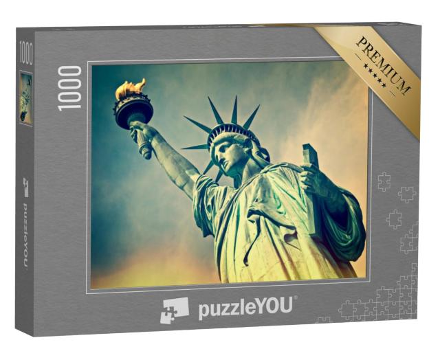 Puzzel 1000 stukjes „Vrijheidsbeeld in detail, New York, VS“