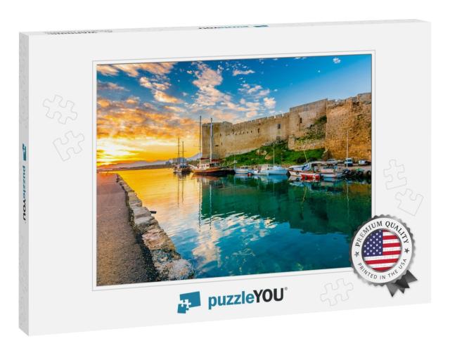Kyrenia Old Harbor & Castle View in Northern Cyprus. Kyre... Jigsaw Puzzle