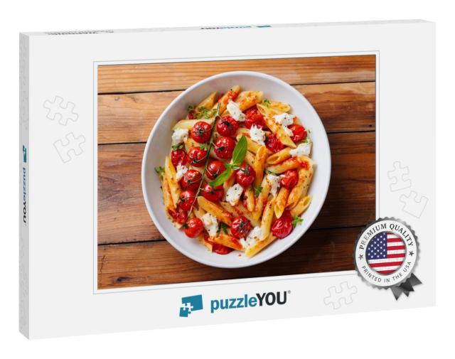 Pasta Penne with Roasted Tomato, Sauce, Mozzarella Cheese... Jigsaw Puzzle